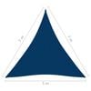 vidaXL Para-sol estilo vela tecido oxford triangular 5x7x7 m azul