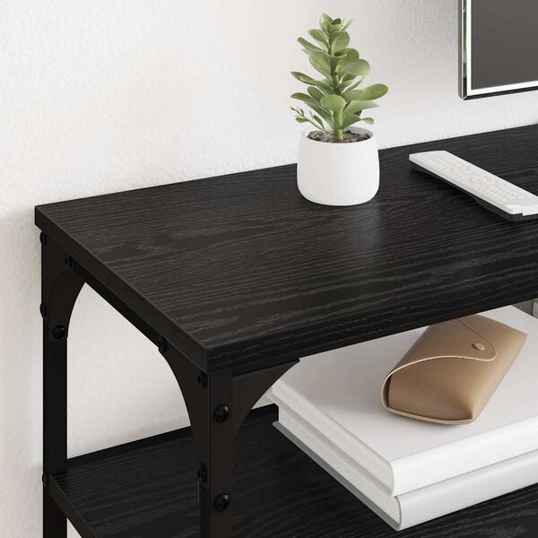 vidaXL Gabinete para TV Carvalho Preto 160 x 30 x 50 cm