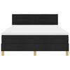 vidaXL Cama Box Spring LED com colch&atilde;o Preto 140 x 190 cm tecido