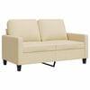 vidaXL Sof&aacute; de 2 lugares tecido 120 cm cor creme