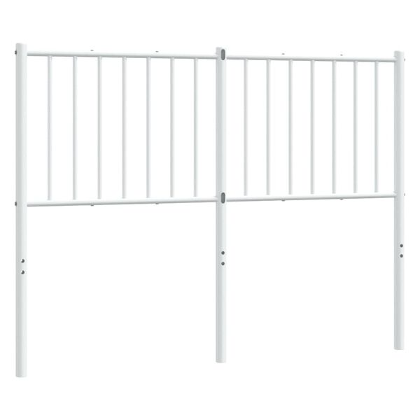 vidaXL Cabeceira de cama 120 cm metal branco