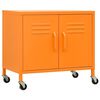 vidaXL Arm&aacute;rio de arruma&ccedil;&atilde;o a&ccedil;o 60x35x56 cm laranja