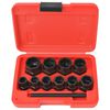 vidaXL Conjunto extrator p/ parafusos e porcas danificados 11 pcs a&ccedil;o