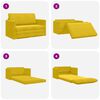 vidaXL Sof&aacute;-Cama 110cm Amarelo girassol Veludo