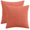 vidaXL Capa almofada 2 pcs ALMELO Laranja Vermelho 30 x 30 cm cord&atilde;o