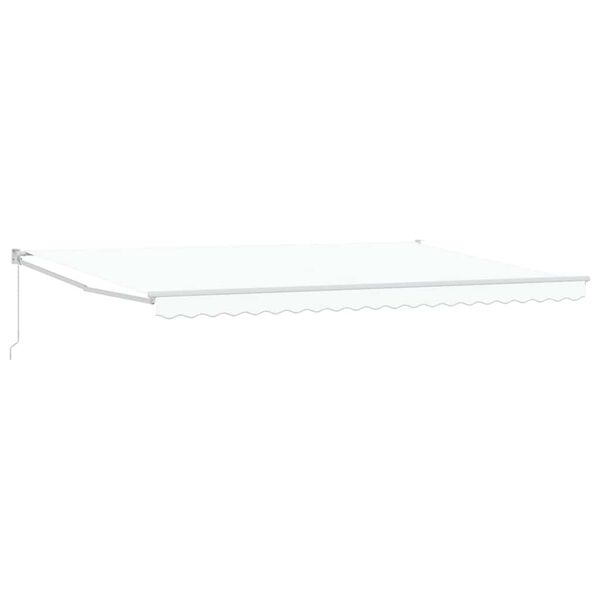 vidaXL Toldo Retrátil Branco 500 × 300 cm Tecido e Metal