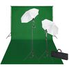 vidaXL Kit de est&uacute;dio com fundo verde 600x300 cm e luzes