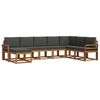 vidaXL Conjunto de Sof&aacute;s para Exterior 8 unid. Natural e Antracite