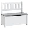 vidaXL 4 pcs conjunto mesa e cadeiras infantil MDF branco e cinzento