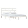 vidaXL Estrutura de cama super king 180x200 cm madeira maciça branco