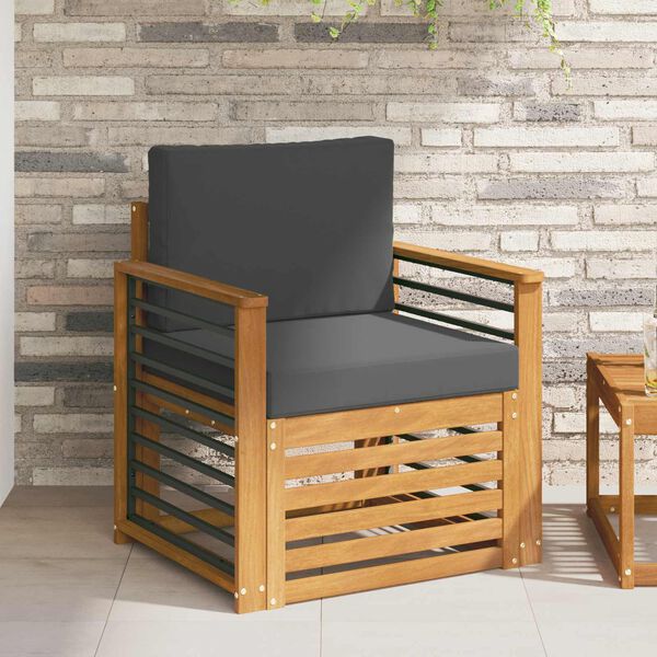 vidaXL Conjunto de Sof&aacute;s para Exterior Natural 71 x 63 x 73 cm