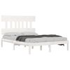 vidaXL Estrutura de cama super king pinho maciço 180x200 cm branco