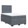 vidaXL Cama boxspring com colch&atilde;o 120x200 cm veludo cinzento-escuro