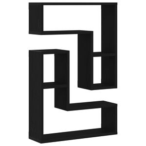vidaXL Prateleiras de Parede 2 pcs Carvalho preto 50 x 15 x 85 cm
