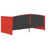 vidaXL Sof&aacute;-cama c/ colch&atilde;o e sa&iacute;da USB 90x200cm veludo vermelho tinto