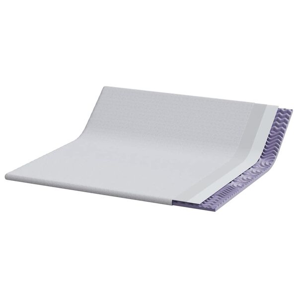 vidaXL Topper de Colch&atilde;o Branco 200 x 200 cm Tecido Jacquard