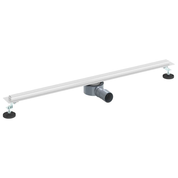 vidaXL Ralo de Chuveiro 360&deg; com Modelo Slim Prateado 90 cm