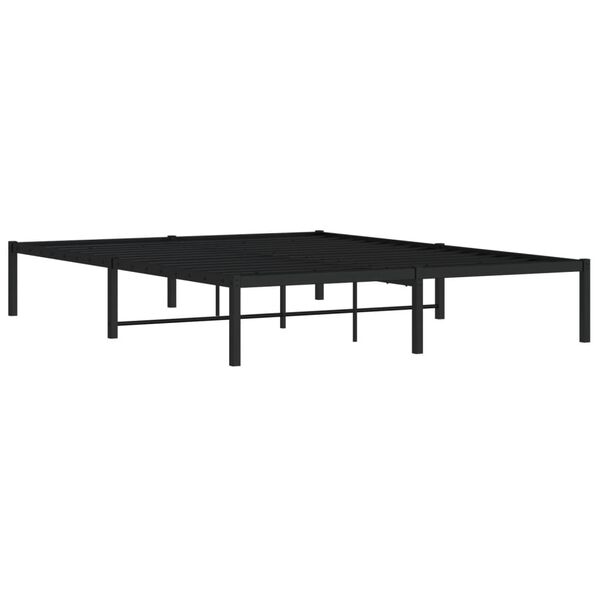 vidaXL Estrutura de cama 160x200 cm metal preto