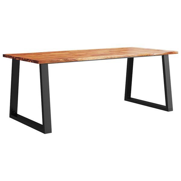 vidaXL Mesa de jantar c/ bordas vivas 200x90x75 cm ac&aacute;cia maci&ccedil;a