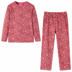 Pijama de manga comprida para crian&ccedil;a rosa-velho 92