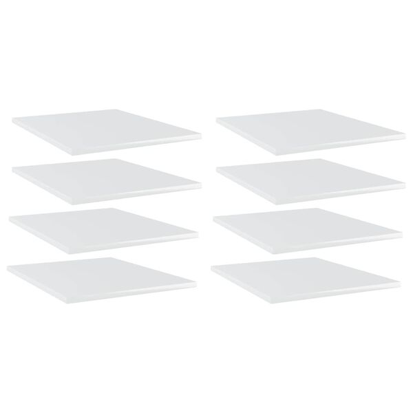 vidaXL Prateleiras para estante 8 pcs derivados de madeira branco