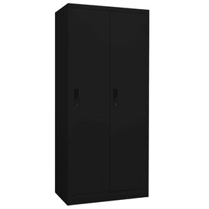 vidaXL Roupeiro 80x50x180 cm a&ccedil;o preto