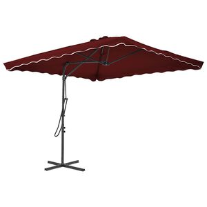 vidaXL Guarda-sol de jardim com poste a&ccedil;o 250x250x230 cm bord&ocirc;