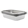 vidaXL Recipientes gastronorm 4 pcs GN 1/1 100 mm a&ccedil;o inoxid&aacute;vel