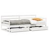 vidaXL Sof&aacute;-cama c/ gavetas 90x190 cm madeira de pinho maci&ccedil;a branco