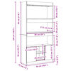 vidaXL Armário alto 92x33x180 cm derivados de madeira carvalho sonoma