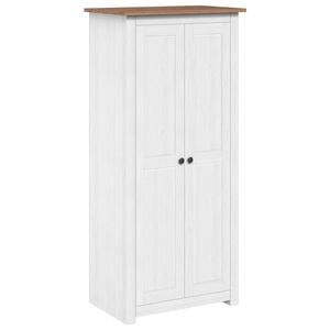 vidaXL Roupeiro branco 80x50x171,5 cm pinho Panam&aacute; maci&ccedil;o