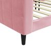 vidaXL Sof&aacute;-cama 80x200 cm veludo rosa