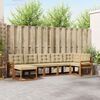 vidaXL Conjunto de Sof&aacute;s para Exterior 7 pcs Natural e Bege