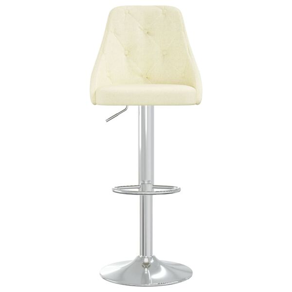 vidaXL Bancos de bar 2 pcs tecido cor creme