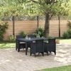 vidaXL Conjunto de Jantar para Jardim 5 pcs Antracite Rattan Polt