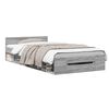 vidaXL Estrutura de Cama com Armazenamento Sonoma cinzento 80 x 200 cm
