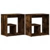 vidaXL Mesas de apoio 2 pcs 50x30x50 cm deriv. madeira carvalho fumado