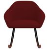 vidaXL Cadeira de baloiço tecido vermelho tinto
