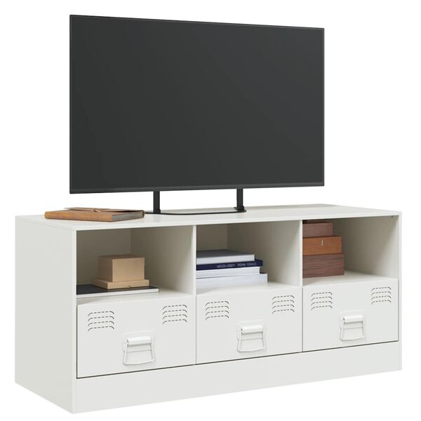 vidaXL M&oacute;vel de TV 99x39x44 cm a&ccedil;o branco