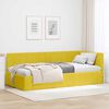 vidaXL Estrutura de Cama de Canto Amarelo 90 cm x 190 cm Veludo