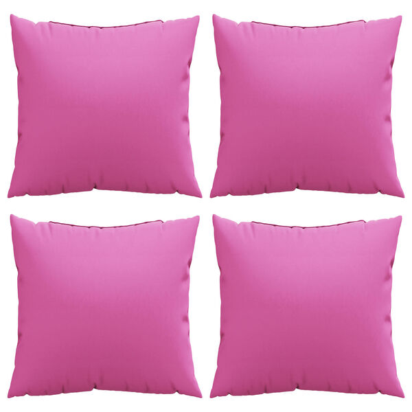 vidaXL Travesseiros Esparramados Liso 4 pcs Rosa 40 x 40 cm