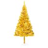vidaXL &Aacute;rvore Natal artificial pr&eacute;-iluminada c/bolas 210cm PET dourado