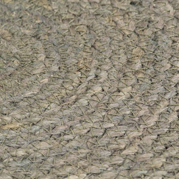 vidaXL Individuais de mesa 6 pcs juta liso 38 cm redondo cinzento