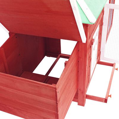 vidaXL Galinheiro c/ caixa nidificação 190x72x102 cm abeto vermelho