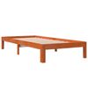 vidaXL Cama sem colchão 75x190 cm madeira de pinho maciça castanho-mel