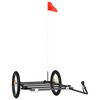 vidaXL Reboque para bicicleta 135x68x37 cm ferro preto