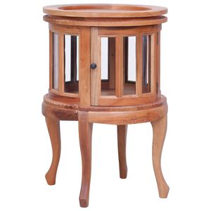 vidaXL Vitrina 50x50x76 cm madeira de mogno maci&ccedil;a cor natural