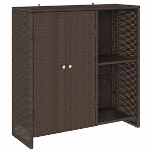 vidaXL Arm&aacute;rio de arruma&ccedil;&atilde;o com porta Castanho 100 x 36 x 102 cm Vime
