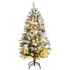 vidaXL &Aacute;rvore Natal artificial articulada 150 luzes LED e bolas 120 cm