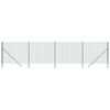 vidaXL Cerca de malha de arame 1,8x10 m a&ccedil;o galvanizado verde